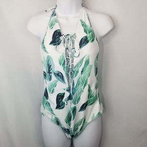 Cupshe New One Piece Tropical Leaf Pattern